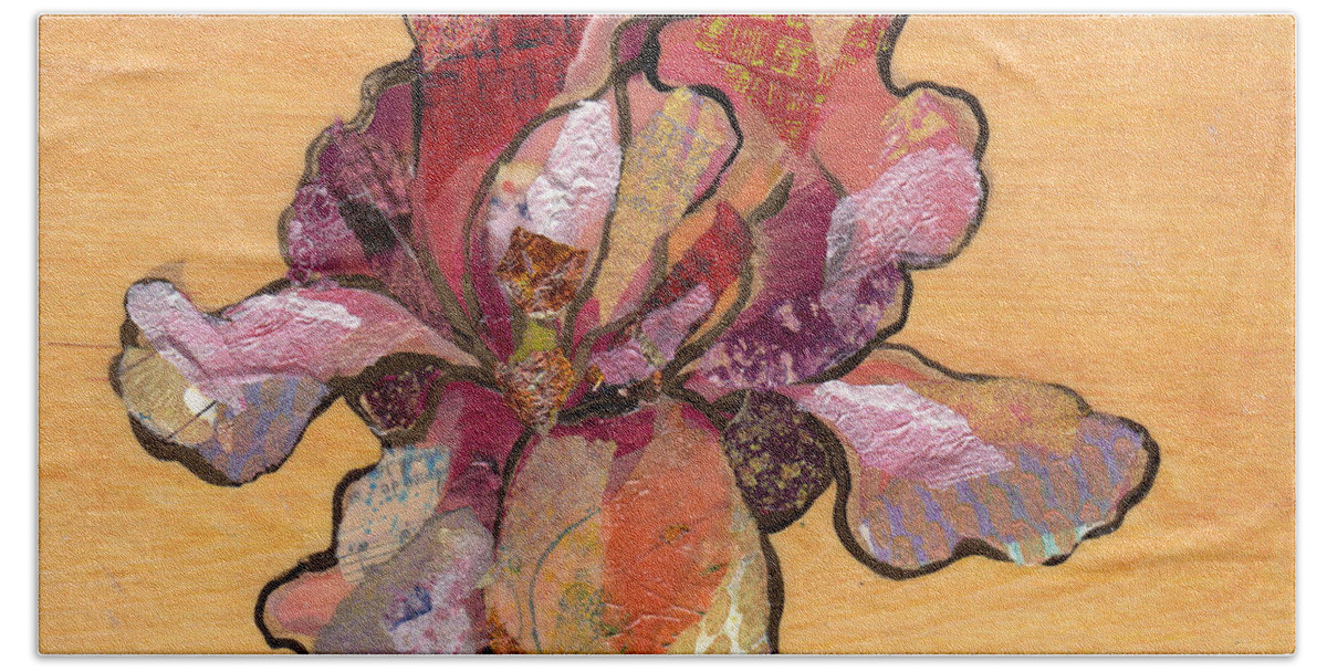 Flower Bath Sheet featuring the painting Iris II - Series II by Shadia Derbyshire