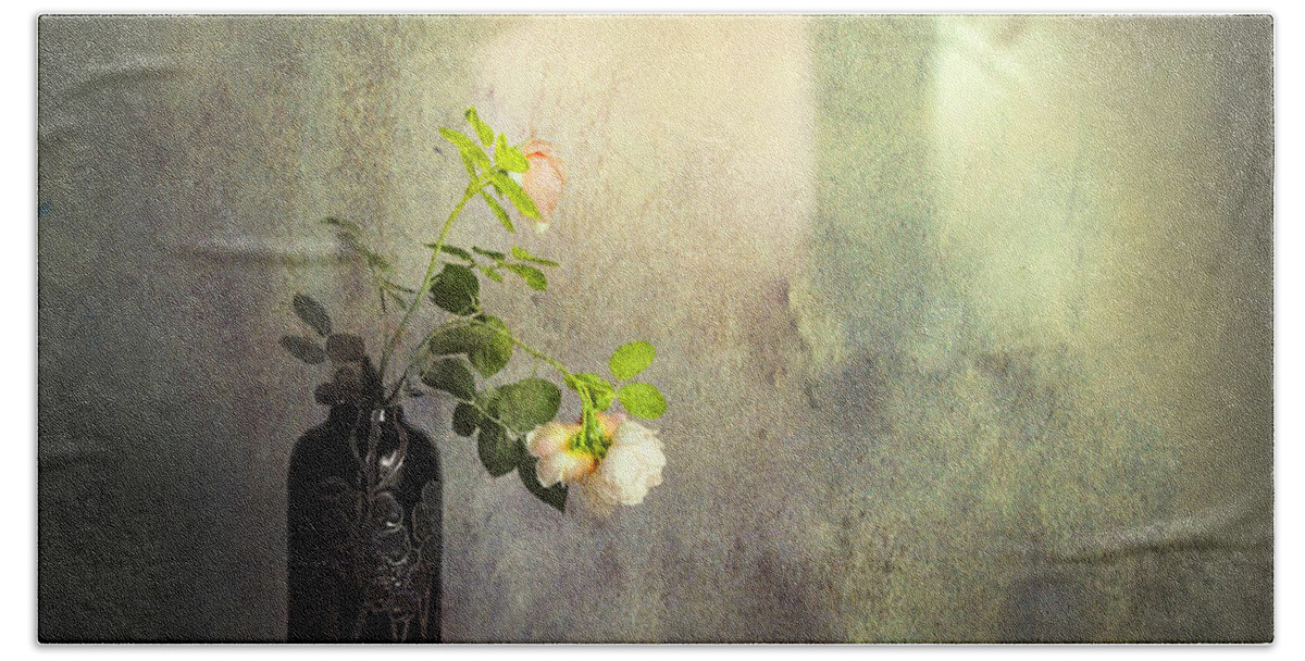Vintage Still Life Bath Towel featuring the photograph Isn't It Romantic by Theresa Tahara
