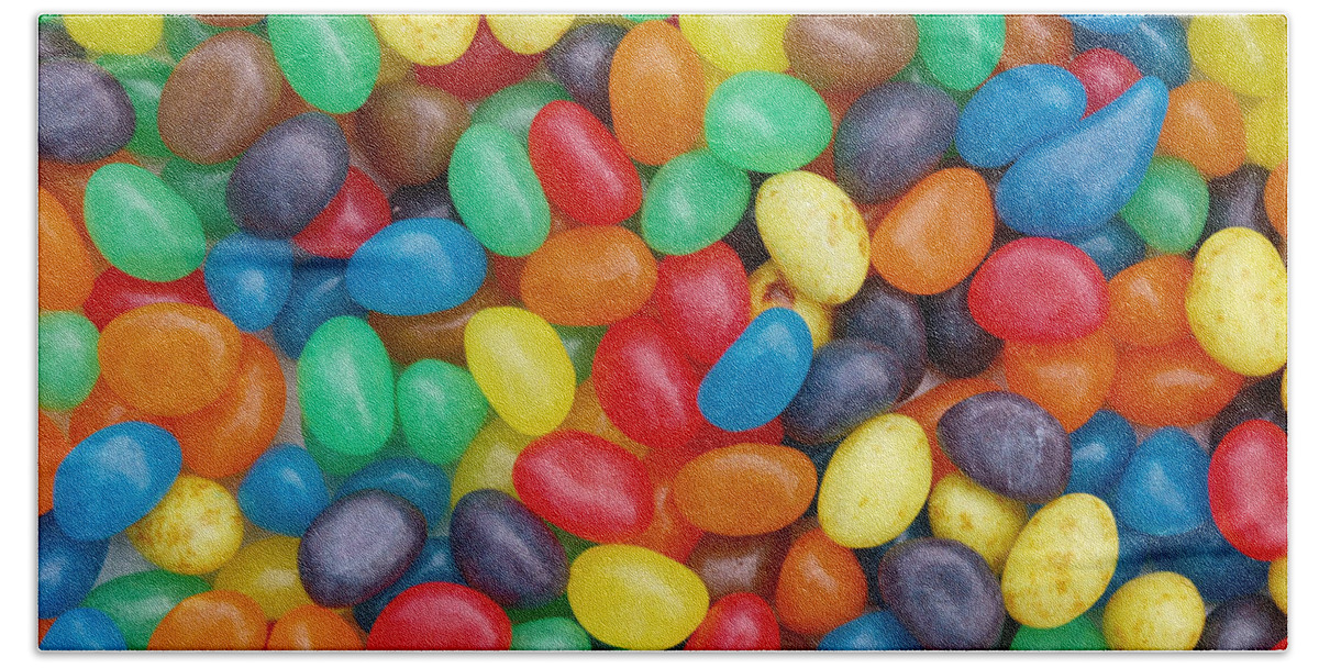 Jelly Beans Hand Towel featuring the digital art Jelly beans by Ron Harpham