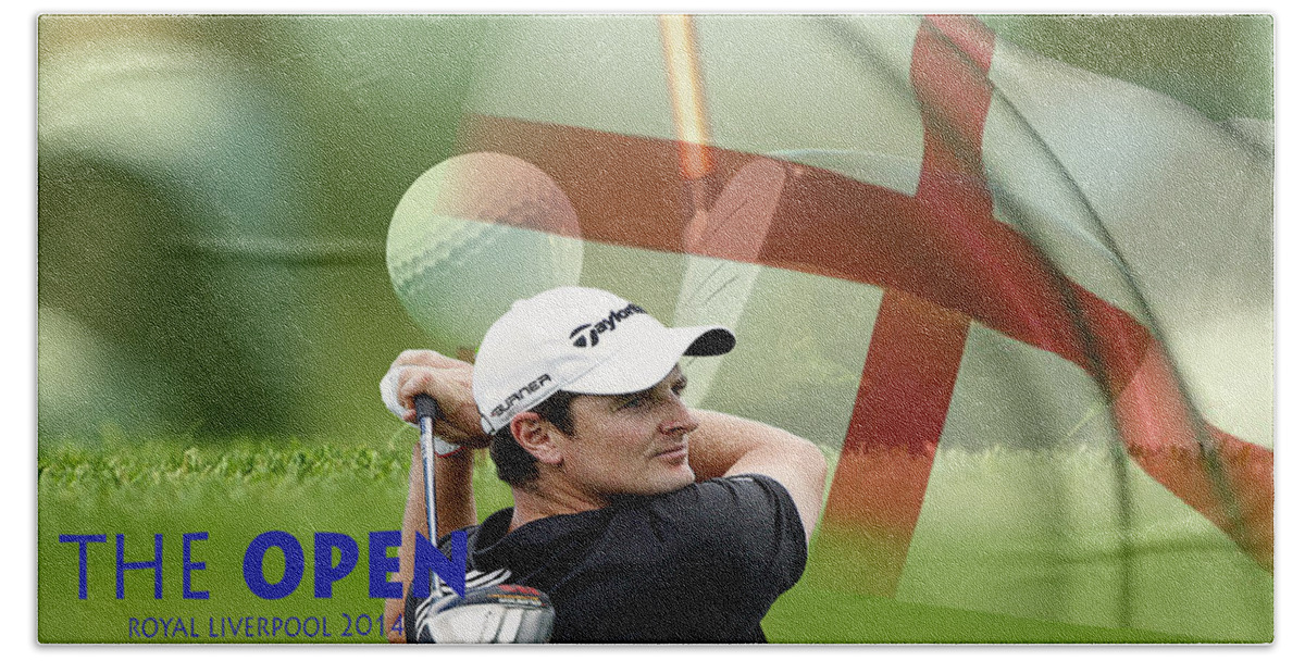 Play Bath Towel featuring the photograph Justin Rose by Spikey Mouse Photography