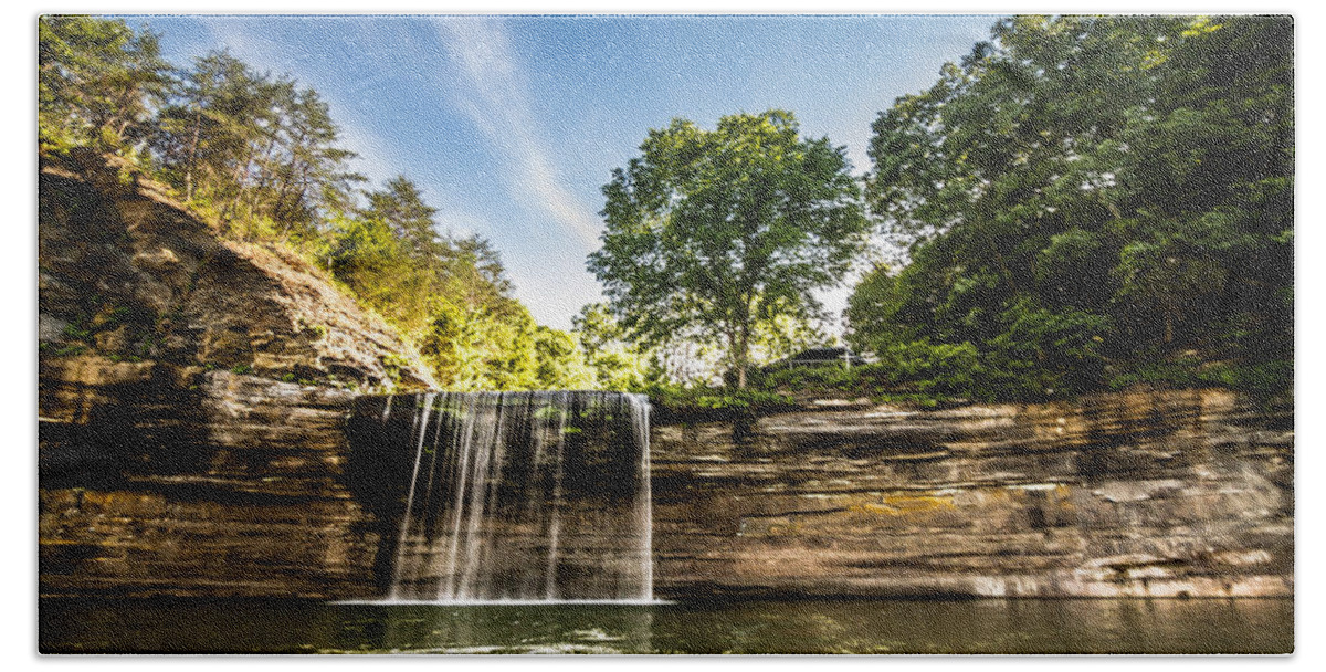 76 Falls Hand Towel featuring the photograph Kentucky - 76 Falls by Ron Pate