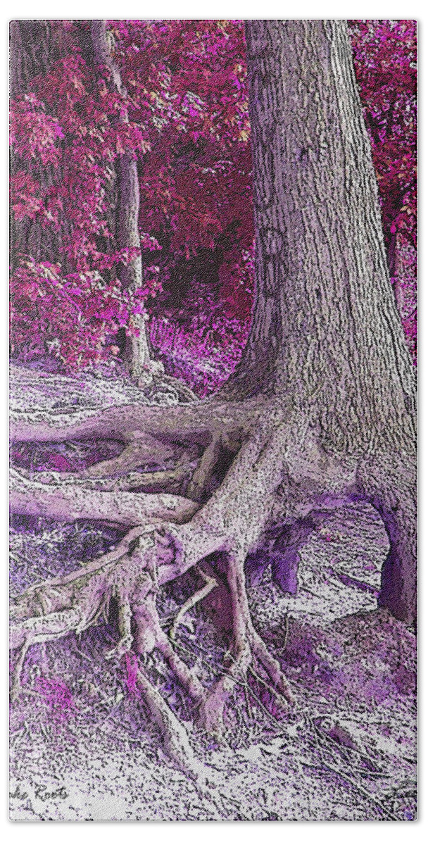 Trees Hand Towel featuring the photograph Kentucky Lake Roots by Lee Owenby