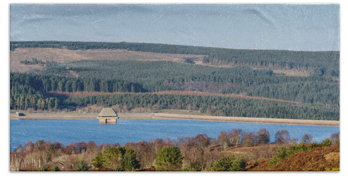 Northumberland Bath Sheet featuring the photograph Kielder Dam and valve tower by David Head