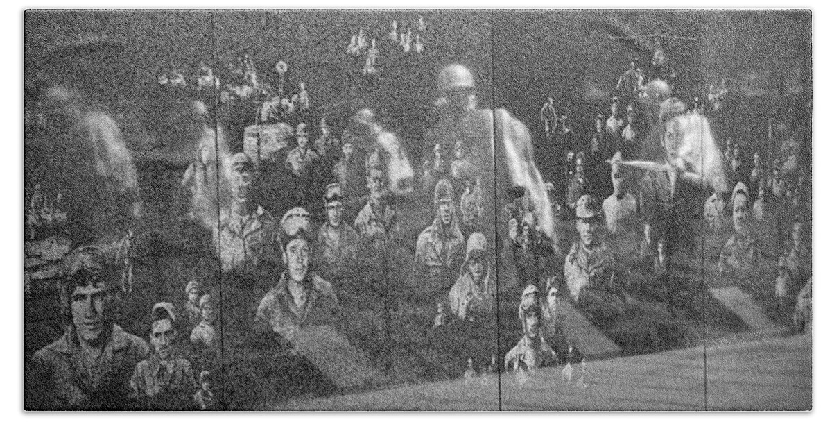 Korean War Veterans Memorial Hand Towel featuring the photograph Korean War Veterans Memorial by Jemmy Archer