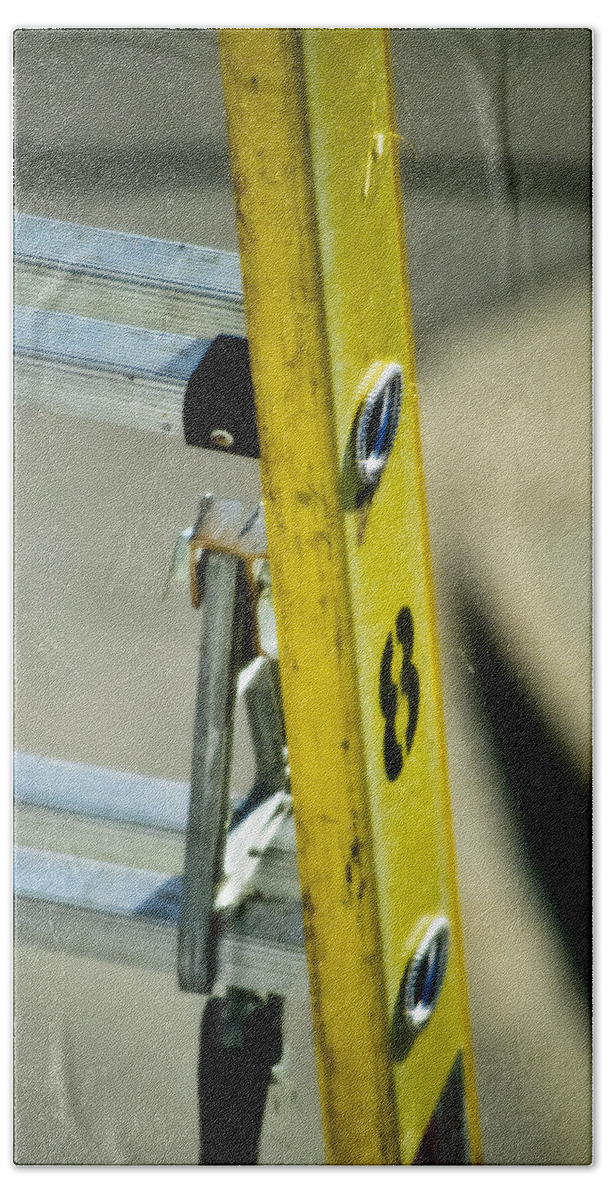 Black Bath Towel featuring the photograph Ladder No 8 by Christi Kraft