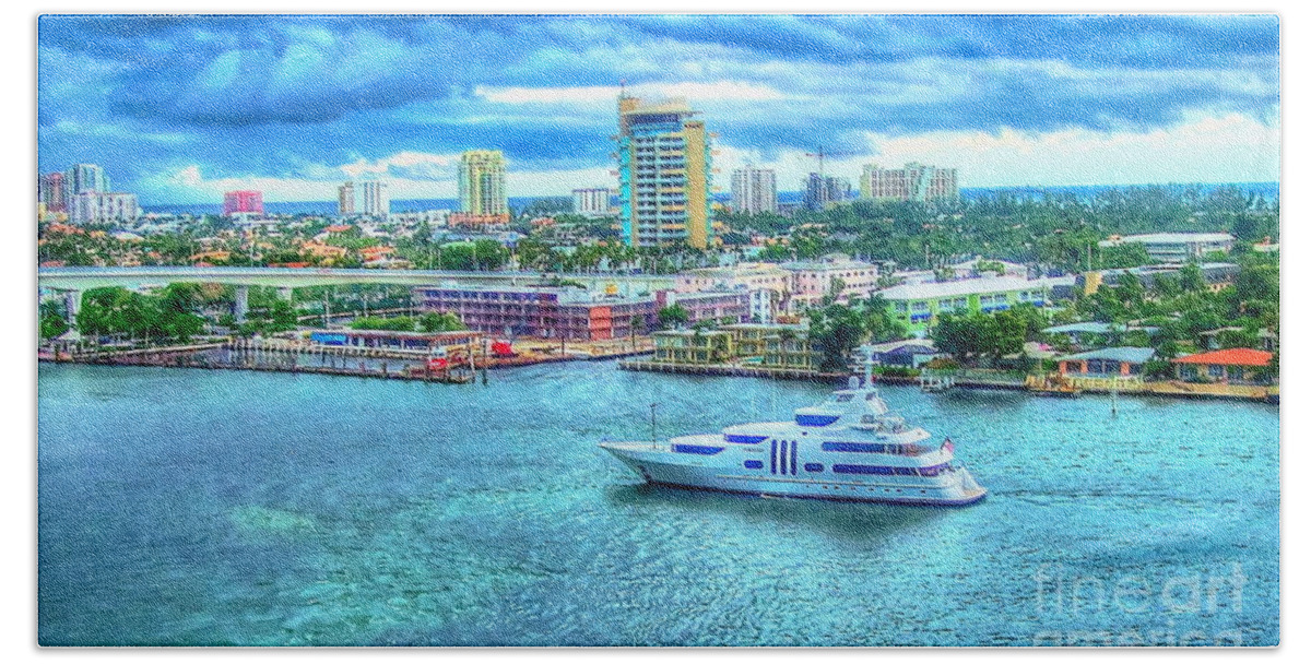 Ft. Lauderdale Hand Towel featuring the photograph Lauderdale by Debbi Granruth