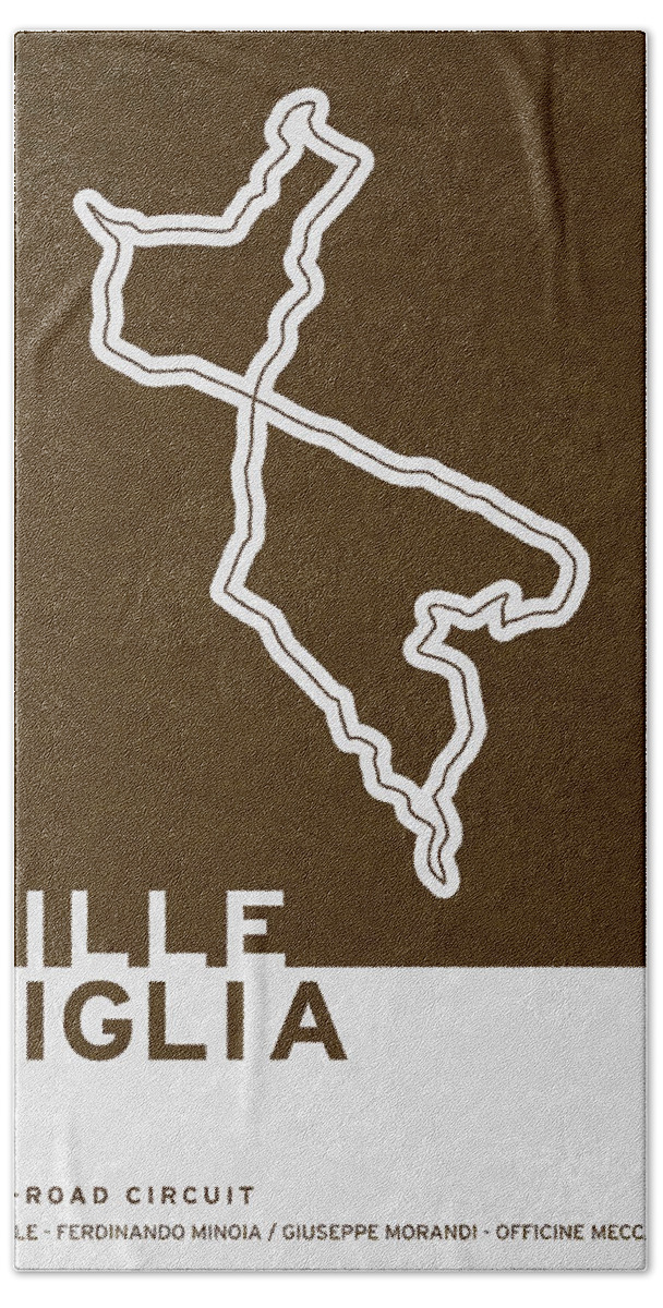 F1 Hand Towel featuring the digital art Legendary Races - 1927 Mille Miglia by Chungkong Art