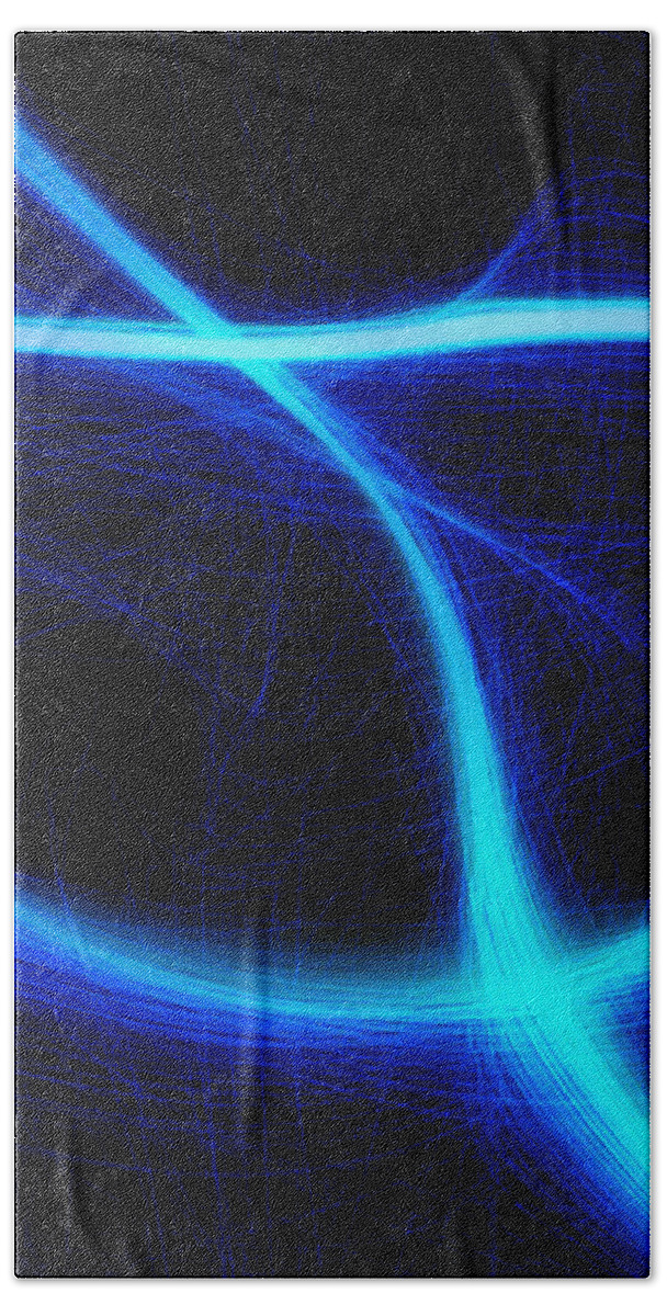  Hand Towel featuring the photograph Light Show Abstract 5 by Joseph Hedaya
