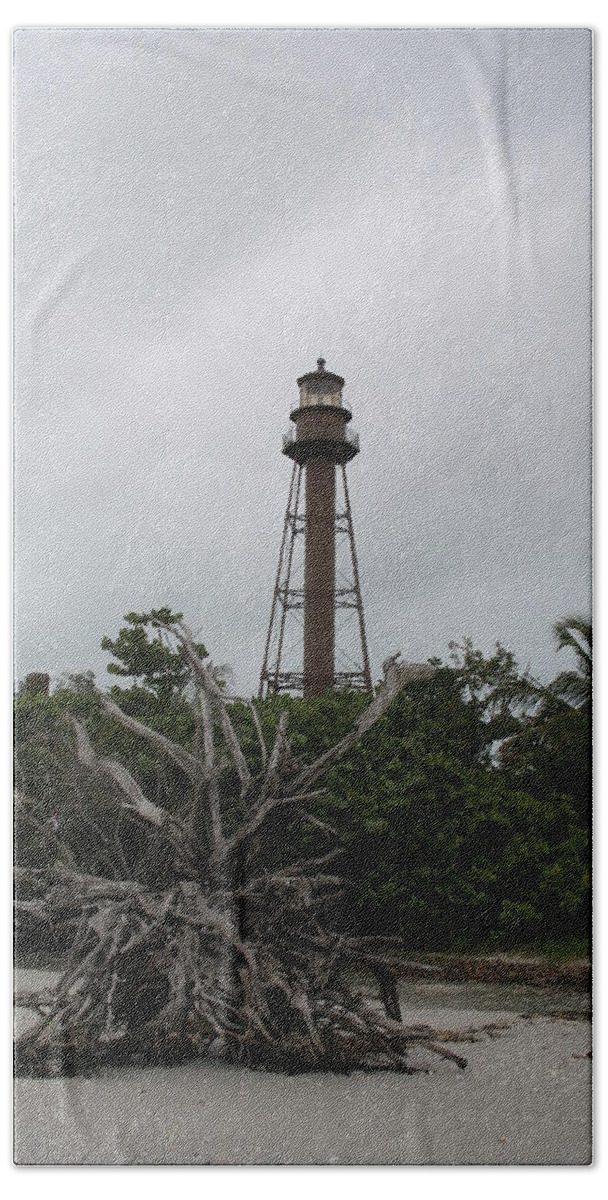 Ligthouse Bath Towel featuring the photograph Lighthouse on Sanibel Island by Christiane Schulze Art And Photography