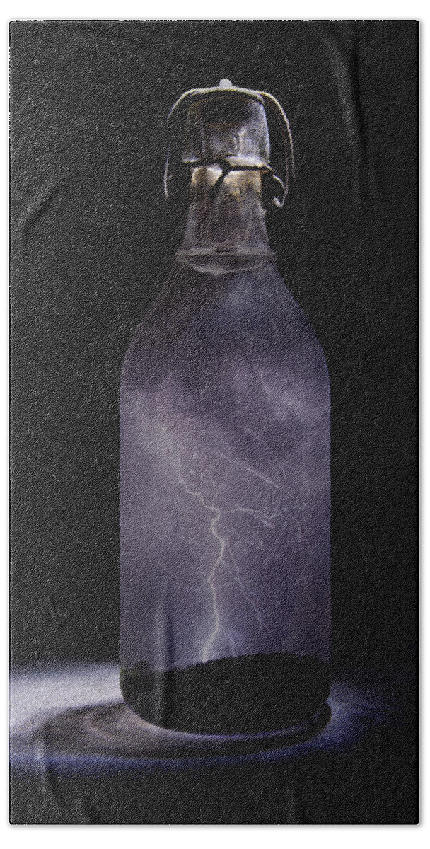 Lightning Bath Towel featuring the photograph Lightning in a Bottle by John Crothers