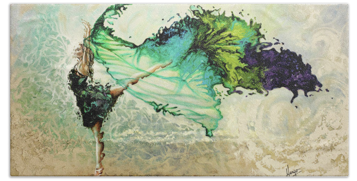 Liberty Bath Sheet featuring the painting Like air I will raise by Karina Llergo