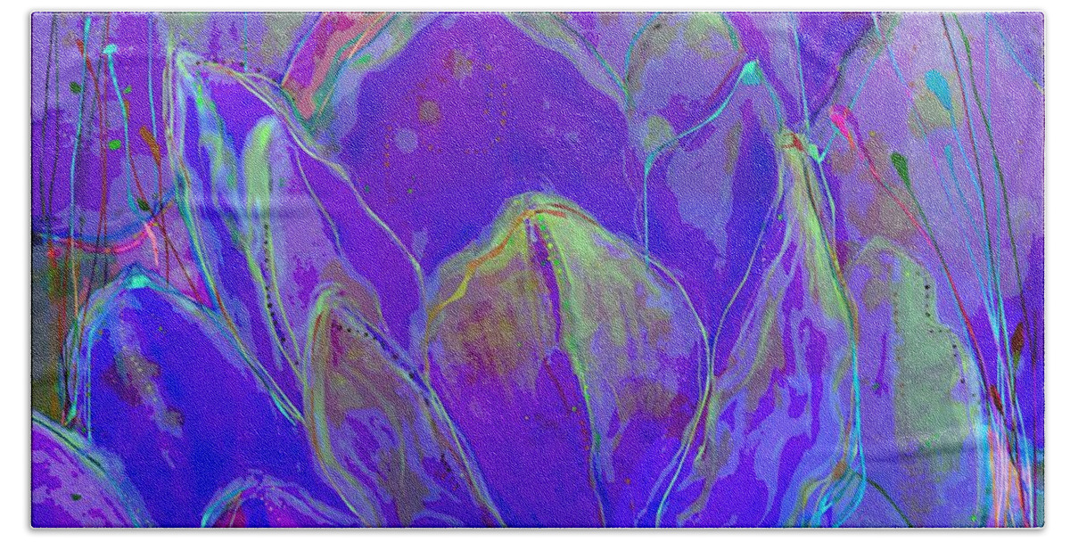 Tulips Bath Towel featuring the digital art Lilac Fusion by Mary Eichert