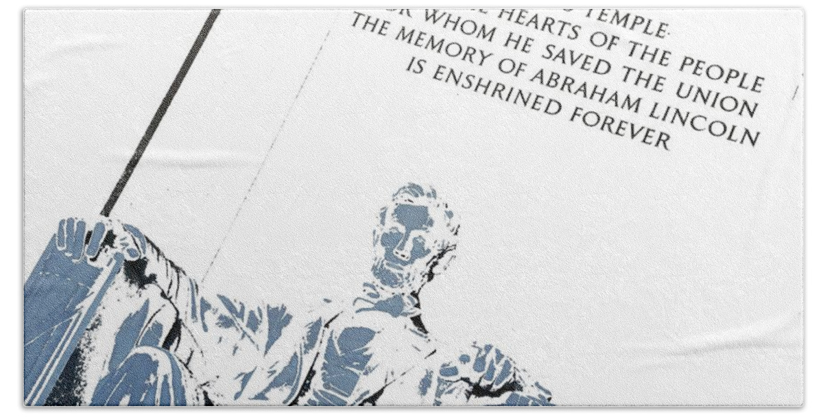 Washington Hand Towel featuring the photograph Lincoln in Shades of Grey by Kenny Glover