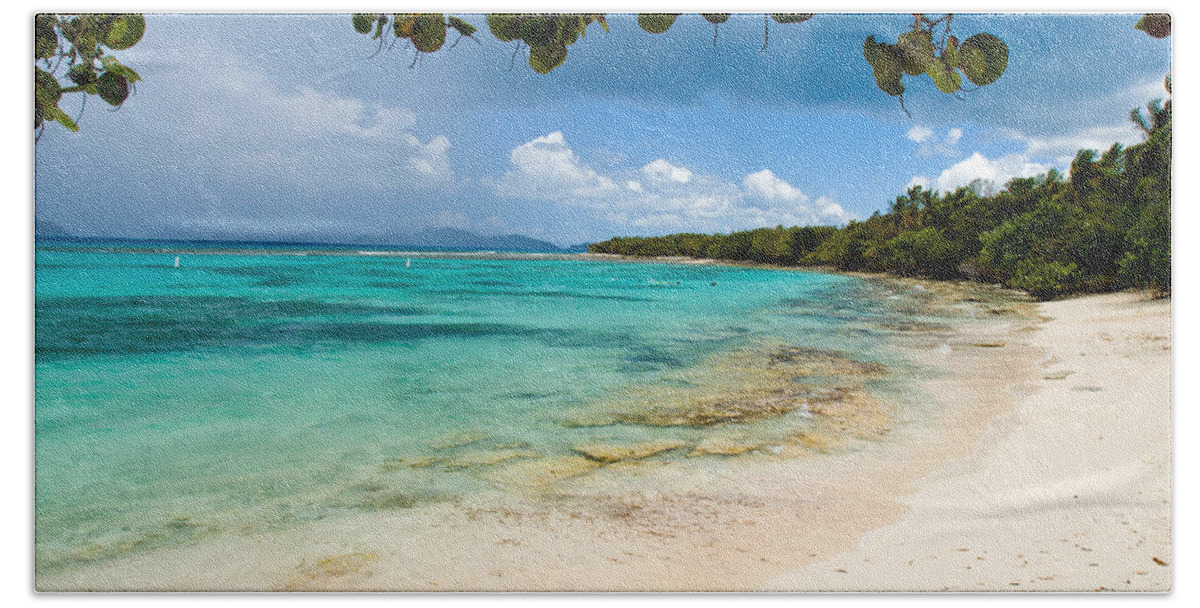 Caribbean Island Hand Towel featuring the photograph Lindquist Beach by Lisa Chorny