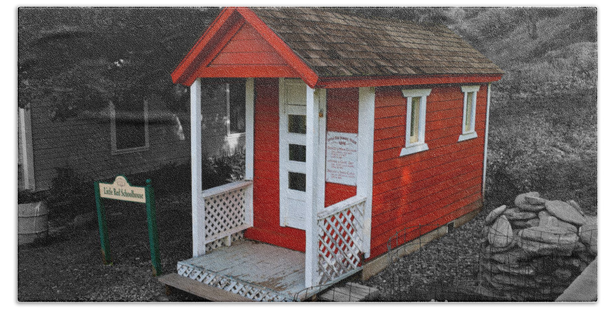 Heritage Junction & Saugus Train Station Little Hand Towel featuring the photograph Little Red School House by Richard J Cassato