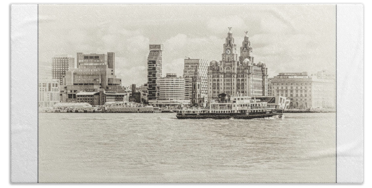 Liverpool Museum Bath Towel featuring the photograph Liverpool Ferry by Spikey Mouse Photography