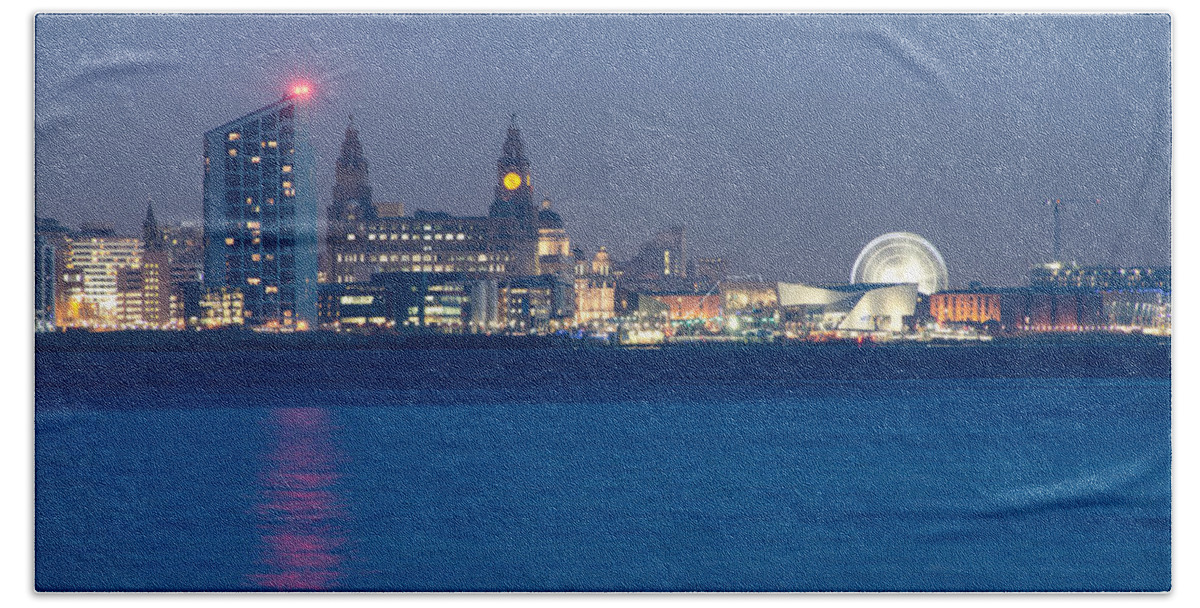 3 Graces Hand Towel featuring the photograph Liverpool Waterfront by Spikey Mouse Photography