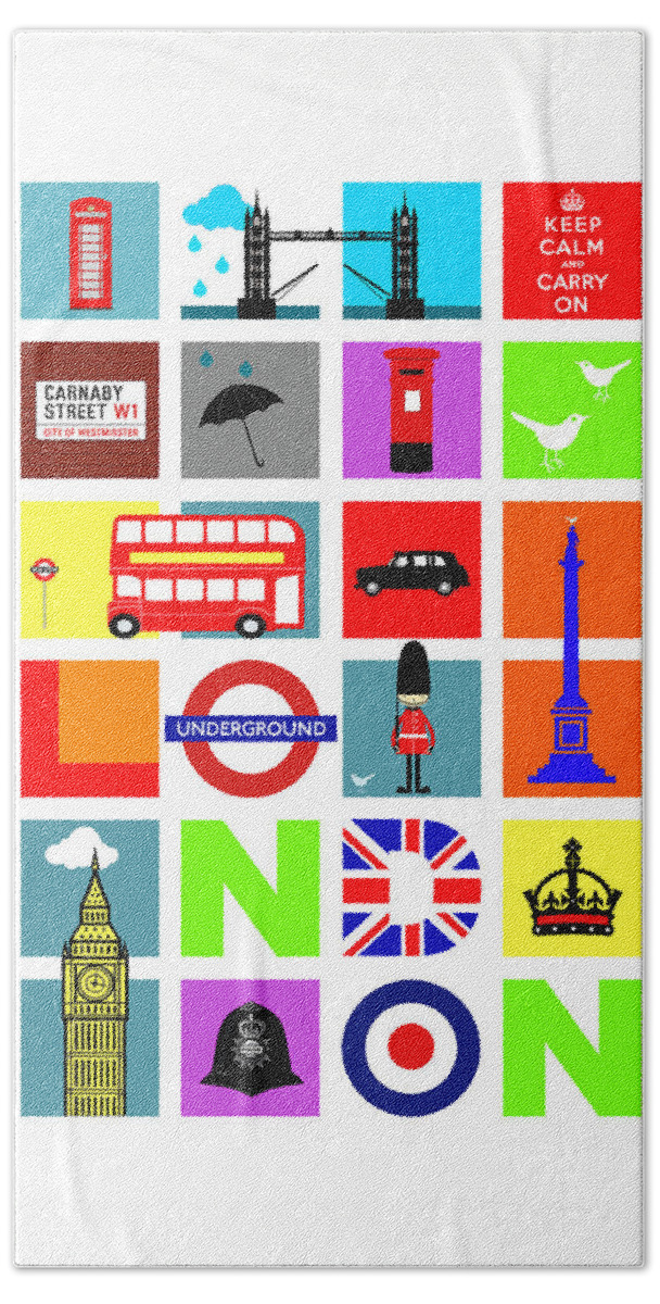 London Hand Towel featuring the photograph London by Mark Rogan