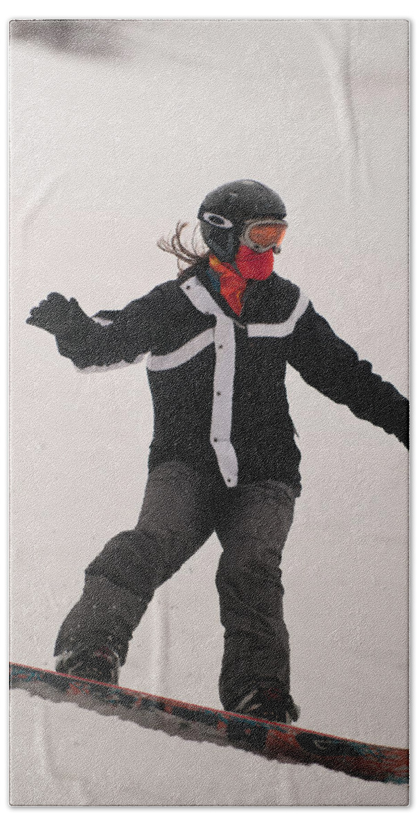 Snowboarding Bath Towel featuring the photograph Loon Run 50 by Paul Mangold