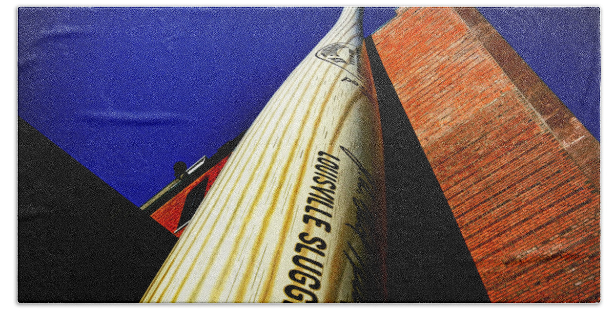 Baseball Hand Towel featuring the photograph Louisville Slugger Bat Factory Museum by Bill Swartwout