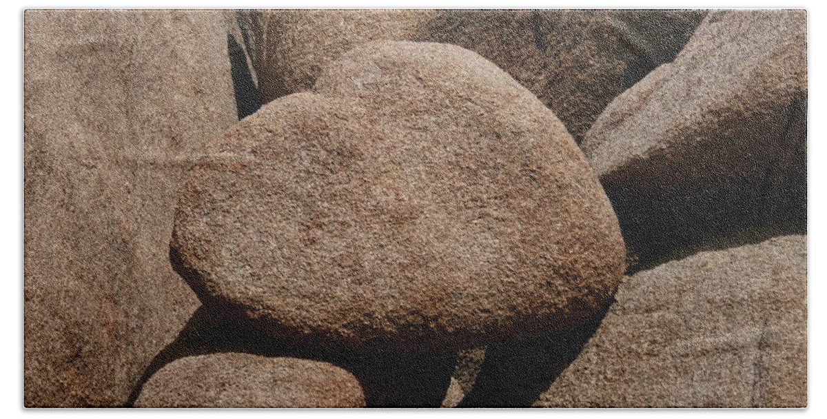 Desert Rock Piles Bath Towel featuring the photograph Love Can Last Forever by Kristin Hatt