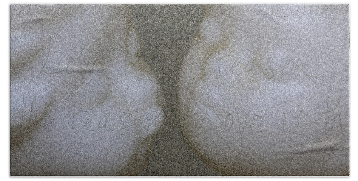Lauren Radke Hand Towel featuring the photograph Love is the Reason by Lauren Radke