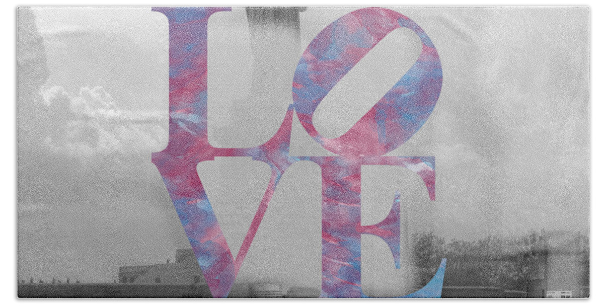 Love Bath Towel featuring the digital art Love - New York City by Becca Buecher