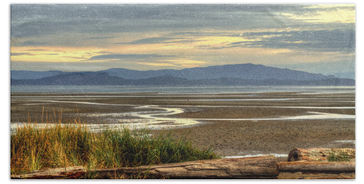Landscape Bath Towel featuring the photograph Low Tide by Randy Hall
