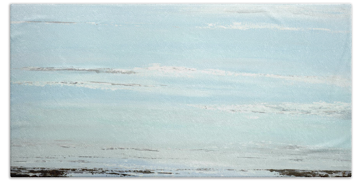 Ocean Bath Towel featuring the painting Low Tide by Tamara Nelson