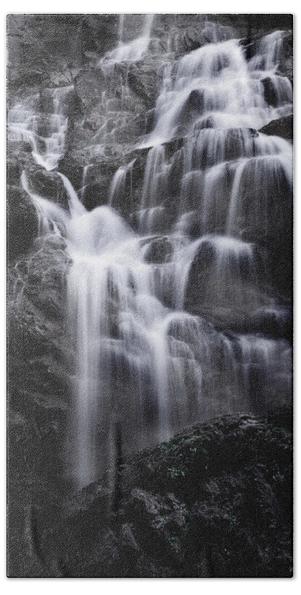 Waterfall Bath Towel featuring the photograph Luminous Waters by Janie Johnson