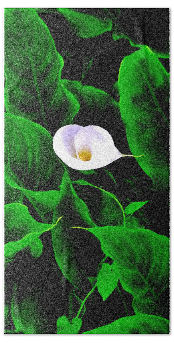 Flowers Bath Towel featuring the photograph Lush Lily by Benjamin Yeager
