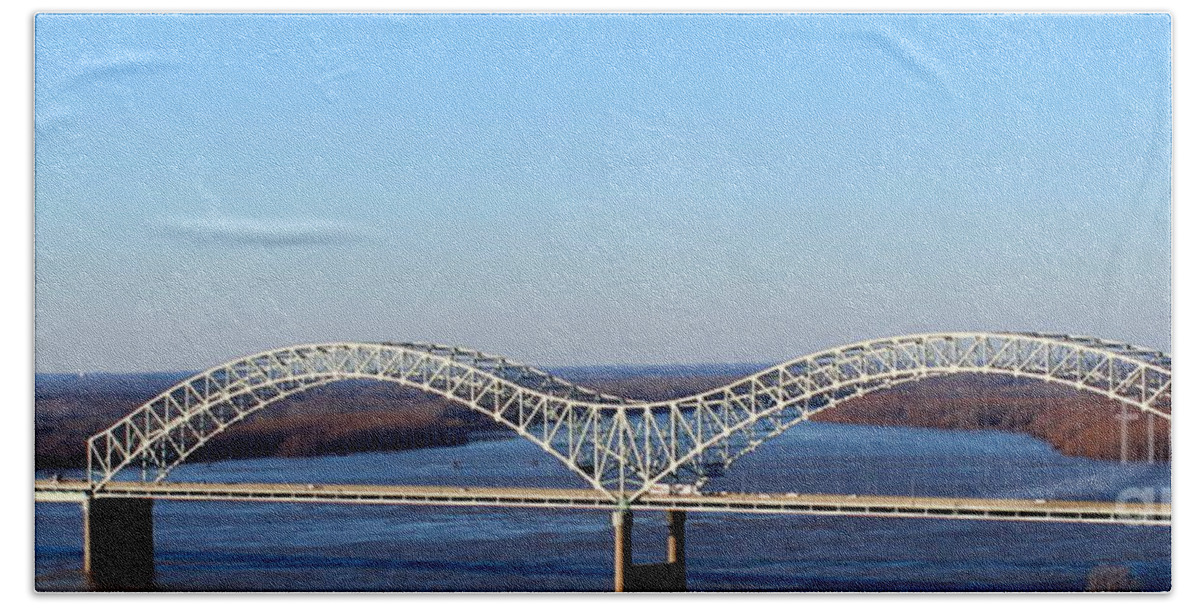 Wall Bath Towel featuring the photograph M Bridge Memphis Tennessee by Barbara Chichester