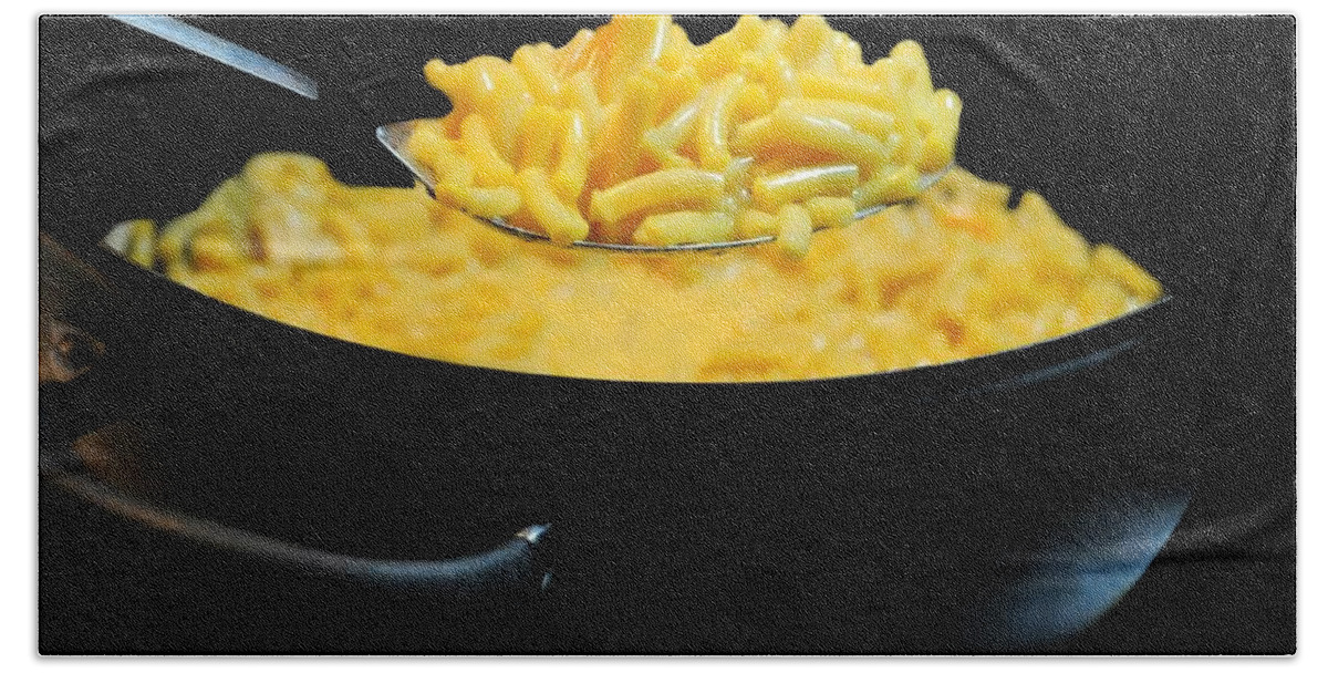 Mac And Cheese Hand Towel featuring the photograph Mac And Cheese by Diana Angstadt