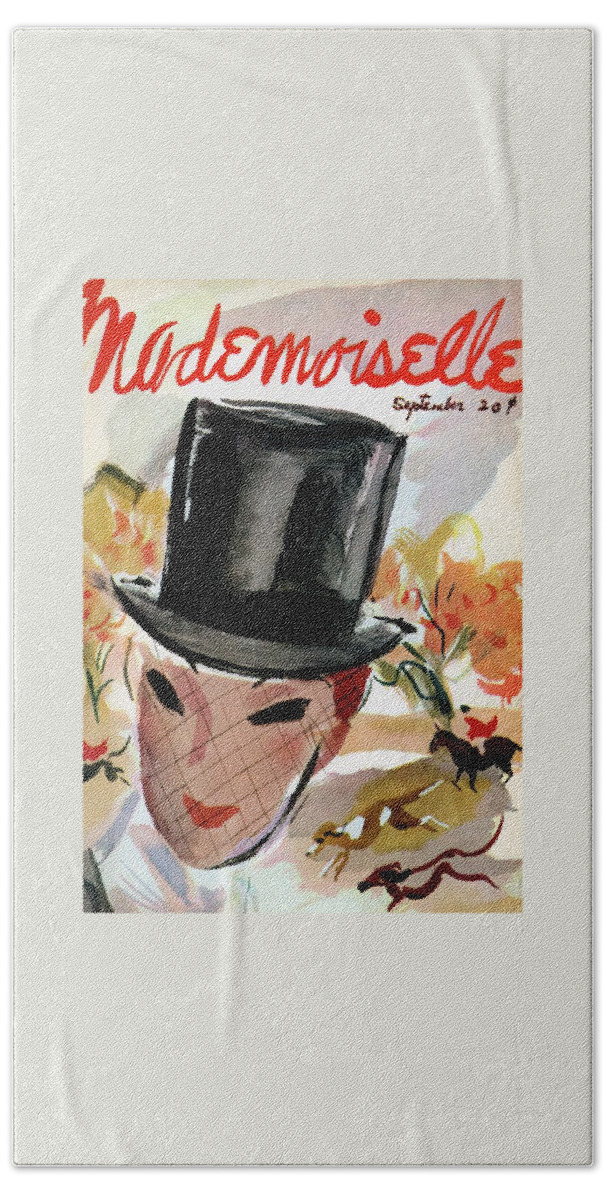 Mademoiselle Cover Featuring A Female Equestrian Bath Towel