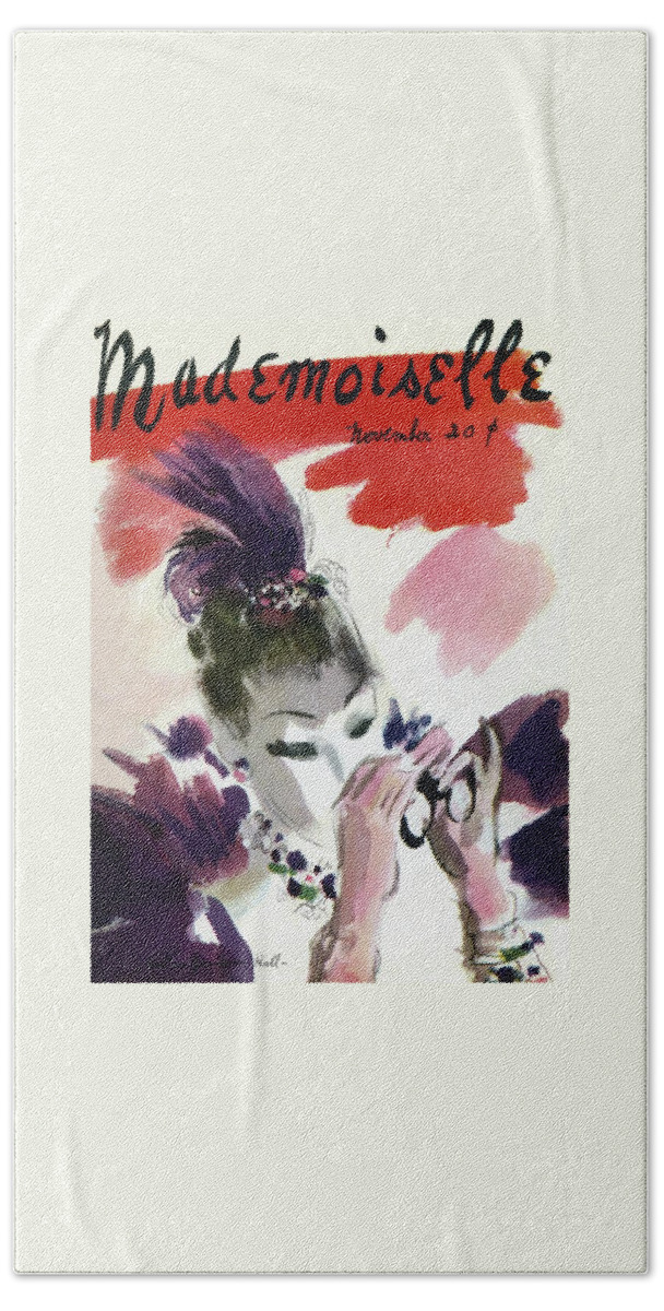 Mademoiselle Cover Featuring A Woman Looking Hand Towel