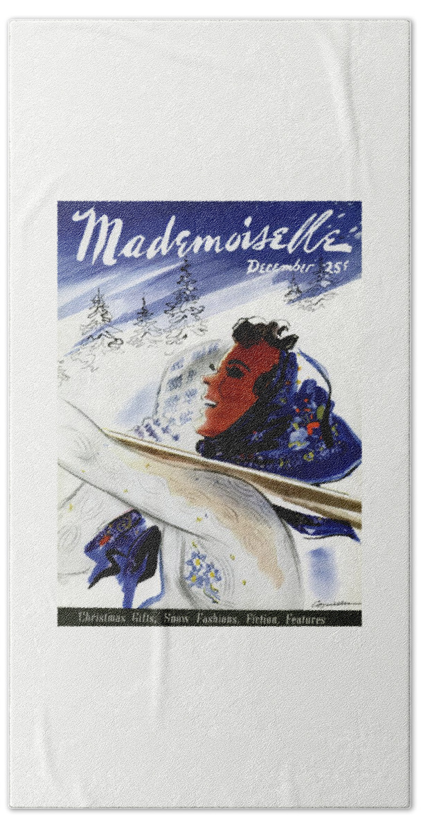 Mademoiselle Cover Featuring An Illustration Bath Towel