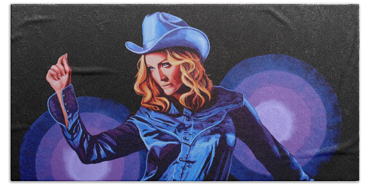 Madonna Bath Sheet featuring the painting Madonna Painting by Paul Meijering