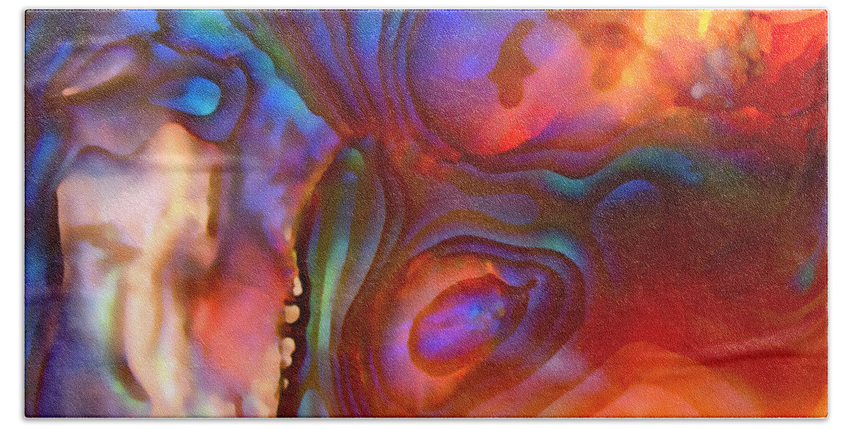 Abstract Bath Towel featuring the photograph Magic Shell 2 by Rona Black