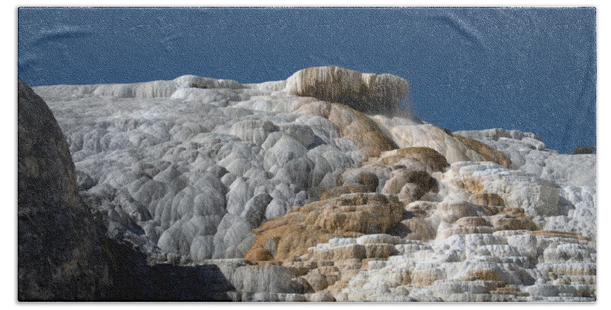Blue Bath Towel featuring the photograph Mammoth Hot Springs 2 by Frank Madia