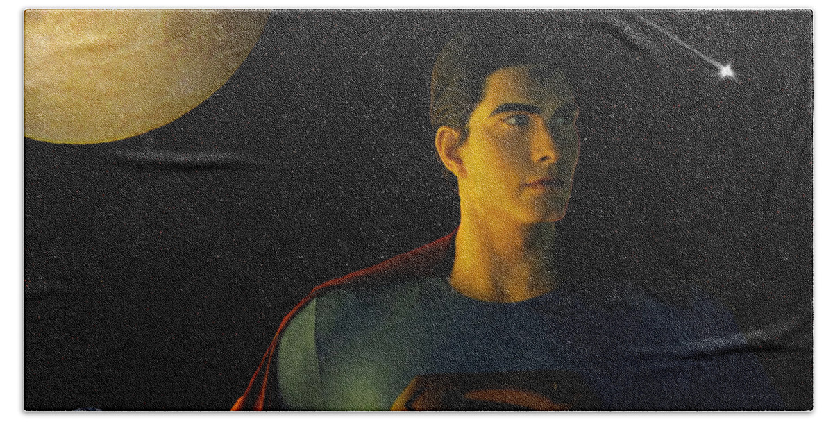Superman Bath Towel featuring the photograph Man of Steel by David Dehner