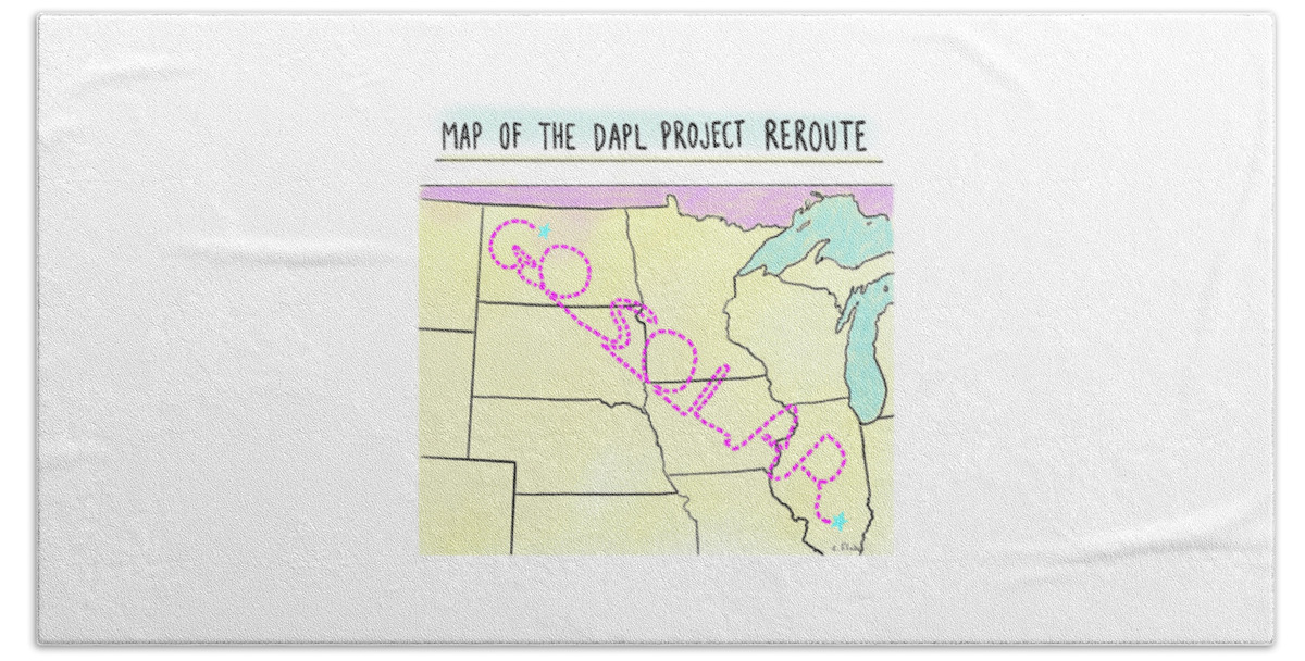Map Of The Dapl Project Reroute Bath Sheet