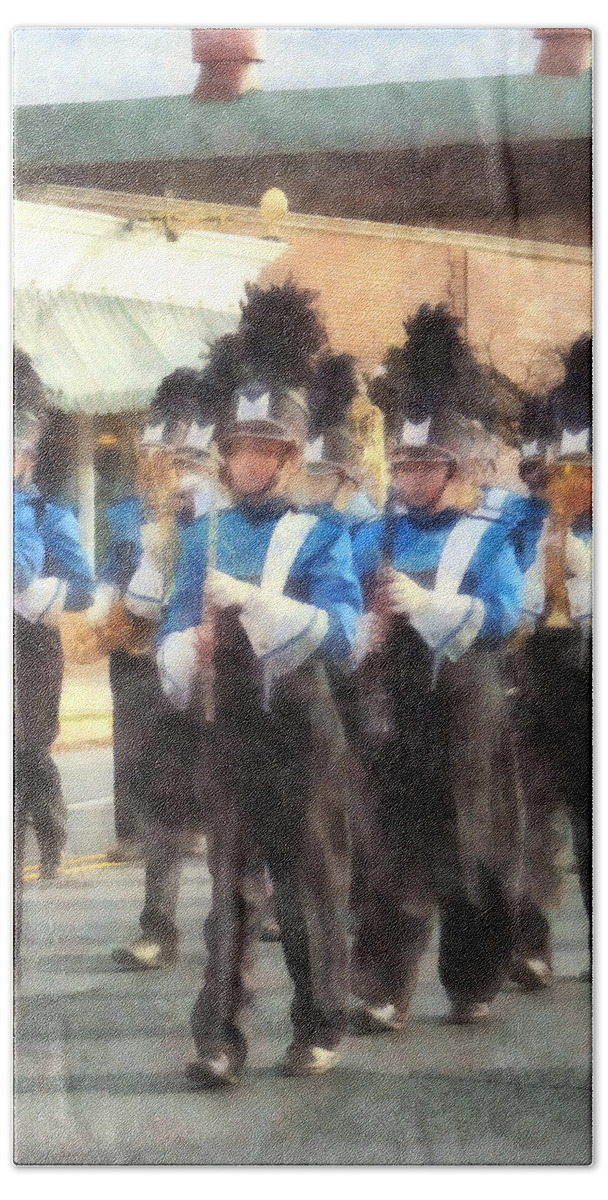 Trumpet Bath Towel featuring the photograph Marching Band by Susan Savad