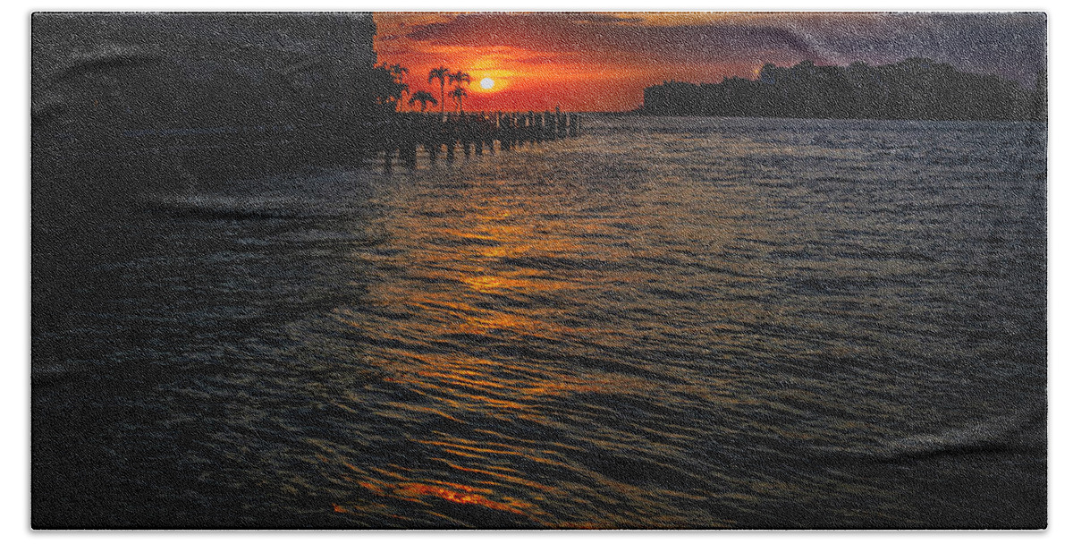 Florida Hand Towel featuring the photograph Marco Island Sunset 43 by Mark Myhaver