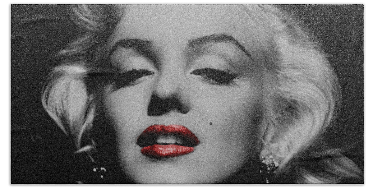 Marilyn Monroe Bath Sheet featuring the photograph Marilyn Monroe 3 by Andrew Fare