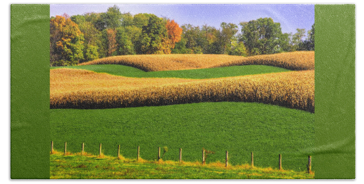 Maryland Bath Towel featuring the photograph Maryland Country Roads - Swales by Michael Mazaika