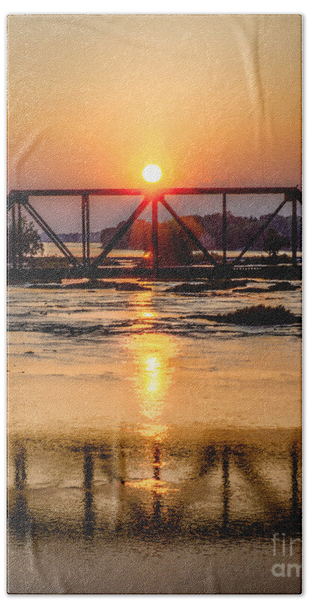 Photograph Bath Towel featuring the photograph Maumee River At Grand Rapids Ohio by Michael Arend