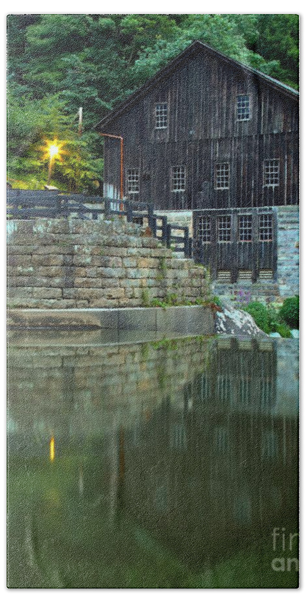 Mcconnells Mill State Park Hand Towel featuring the photograph McConnells Mill At Dusk by Adam Jewell