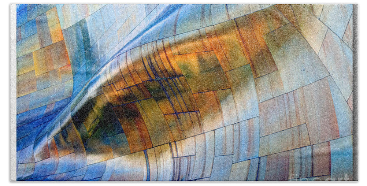 Hdr Bath Towel featuring the photograph Metal Wave by Chris Anderson
