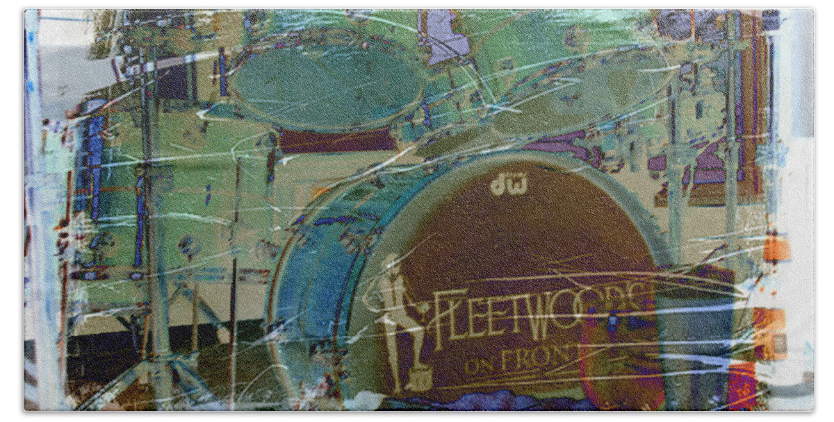Wright Hand Towel featuring the photograph Mick's Drums by Paulette B Wright