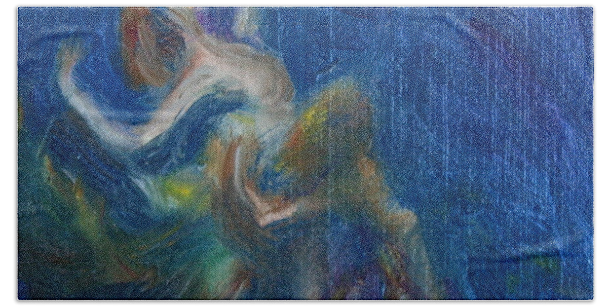 Art Hand Towel featuring the painting Midsummer Nights Dream by Quin Sweetman